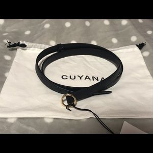 *NWT* CUYANA Black Leather Waist Belt XL
